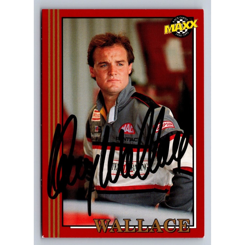 Kenny Wallace Autographed MAXX Race Card NASCAR Driver Signed #24 of 300